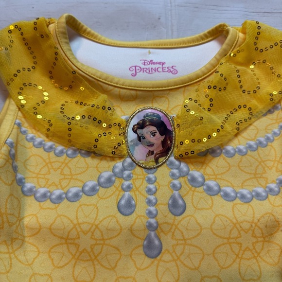 Disney Princess Belle Dress Beauty And The Beast Costume Girls Size Small 6/6X - Picture 2 of 11